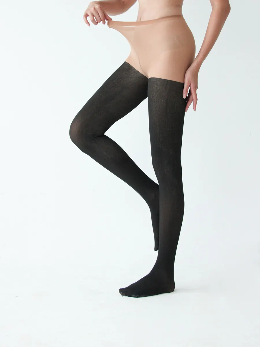Quần tất Fake Tights đánh lừa thị giác – Đen x Be