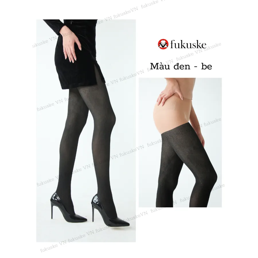 Quần tất Fake Tights đánh lừa thị giác – Đen x Be